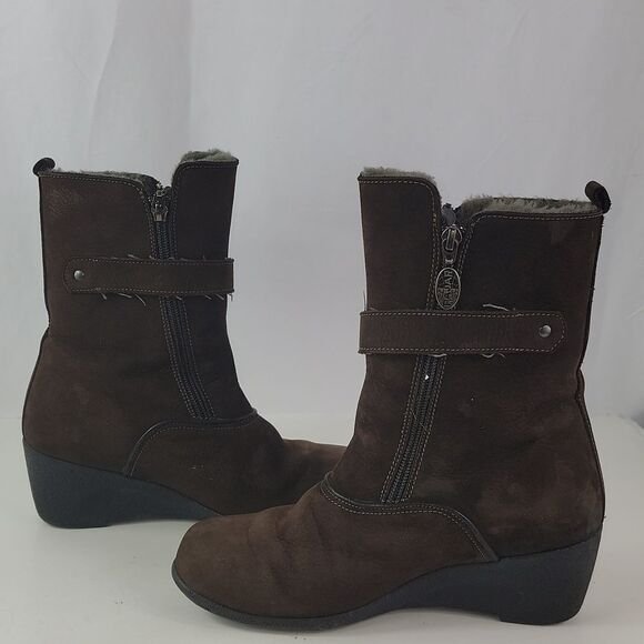 Pajar Suede Leather Wedges Women's Winter Boots - Picture 4 of 12